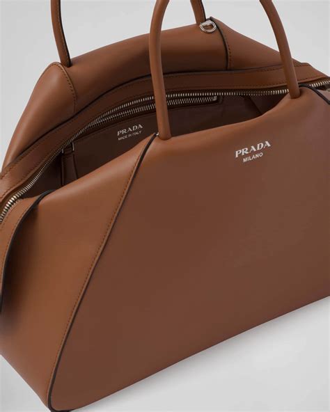 is prada leather good|Prada large leather handbag.